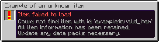 An example of an unknown item