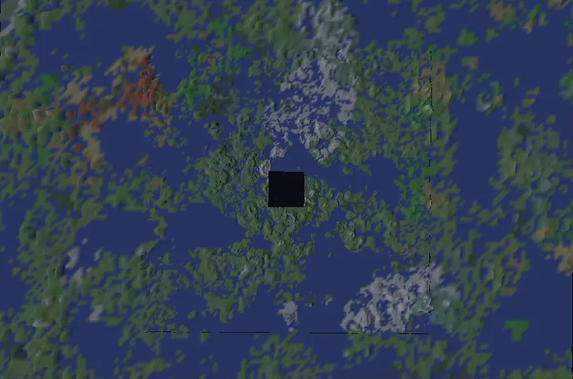 Image of LOD's from y=3500 with resolution = 70 and start size = 1024