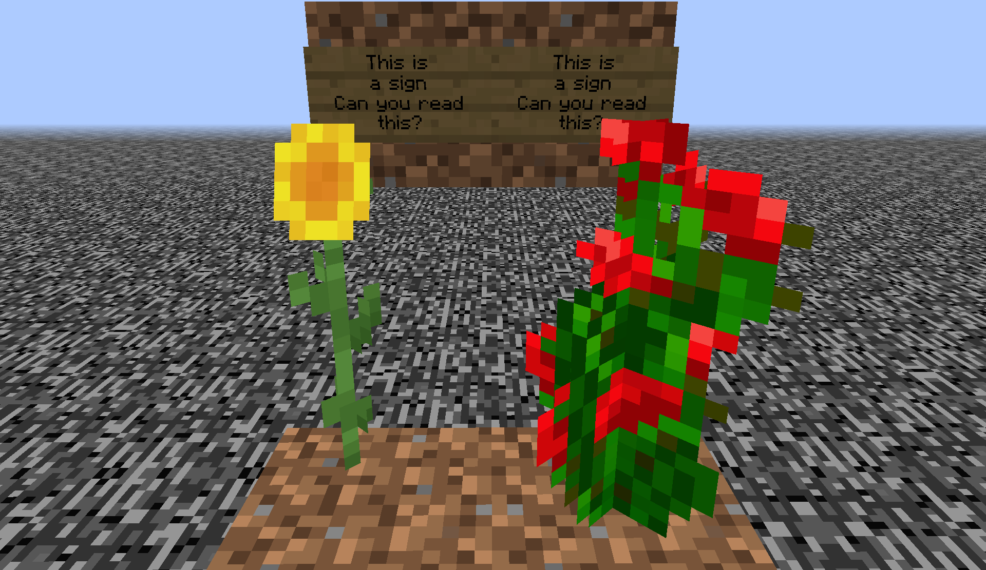 With the texture pack:
