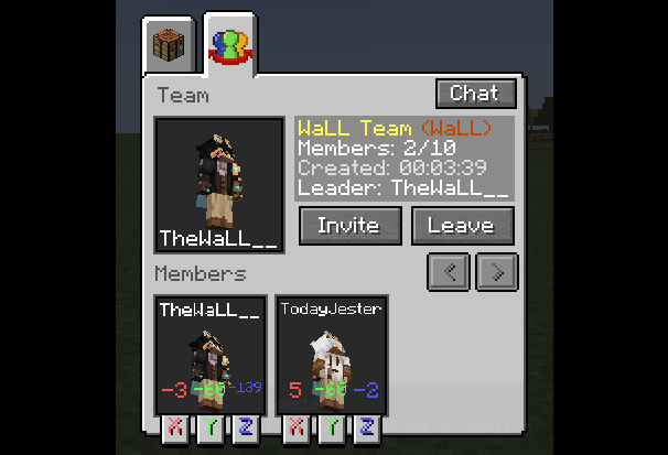 Team Menu