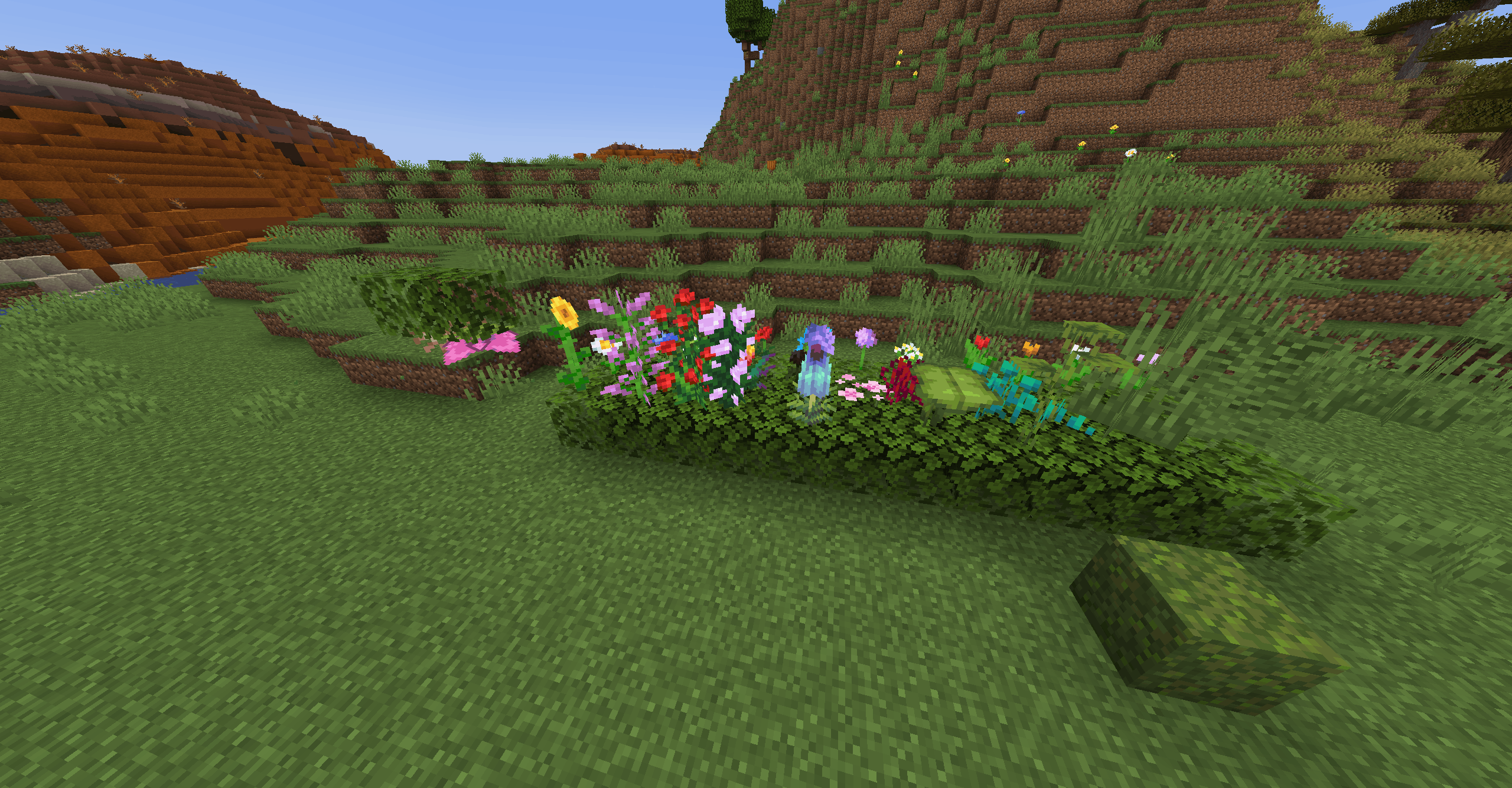 Flowers and Greenery placed on leaves