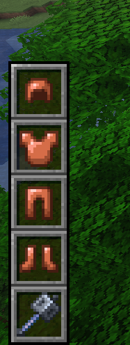Fixed vertical armor hud