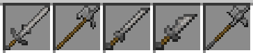 weapons in the inventory