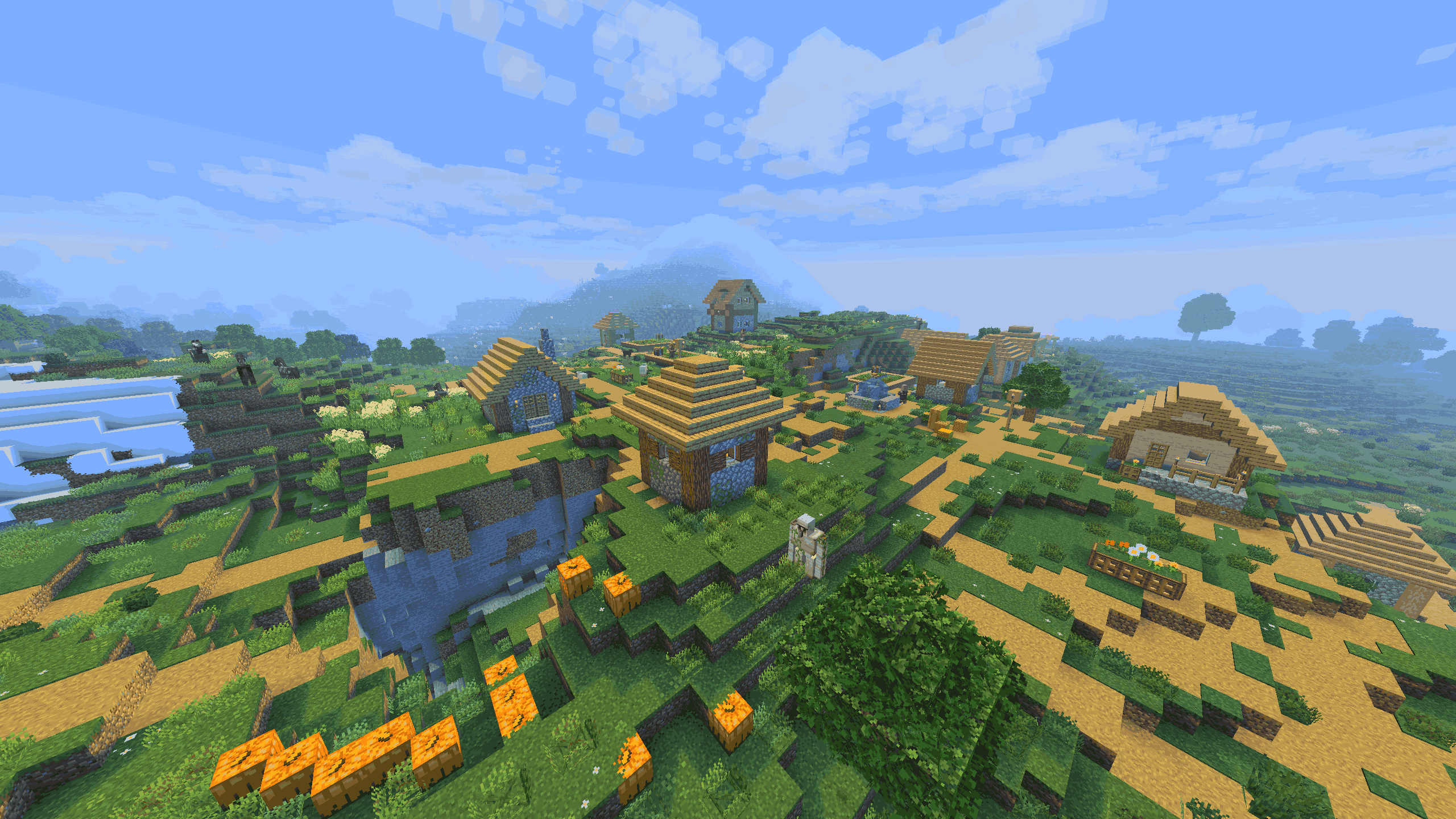 Screenshot of plains village with this modpack: