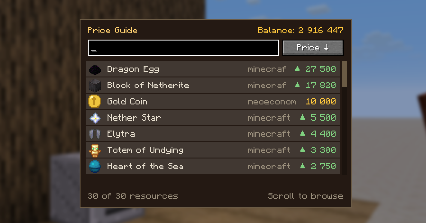 Price Guide