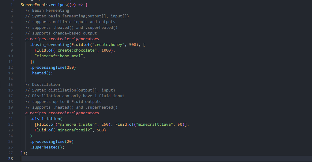 Examples of the recipes for 1.19.2 & 1.20.1 in action in version 1.1.1: