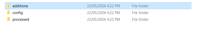 folder2, additions
