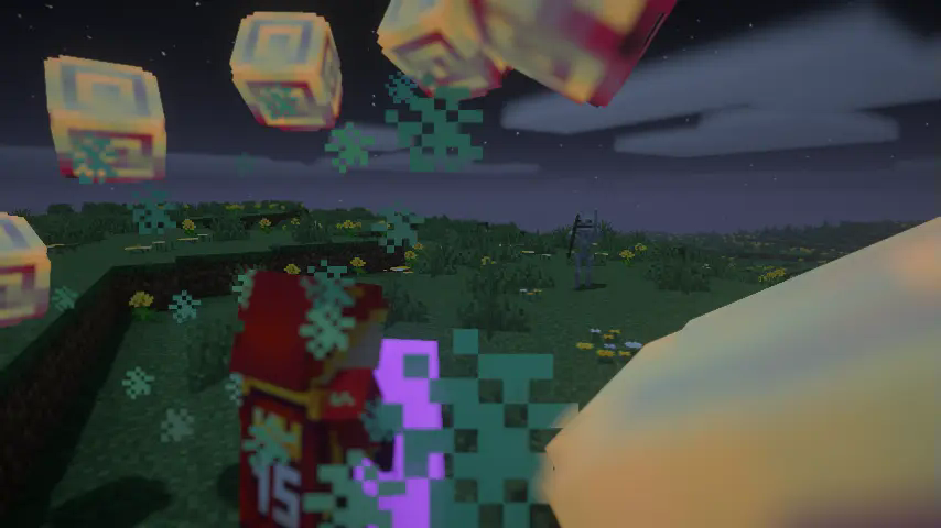 Image: A skeleton's head launching towards skeletons after blocking