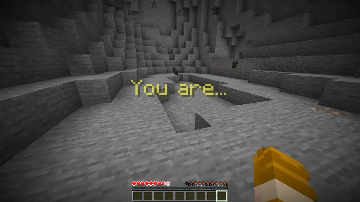 A title anticipatorily reading "You are..." in yellow text.