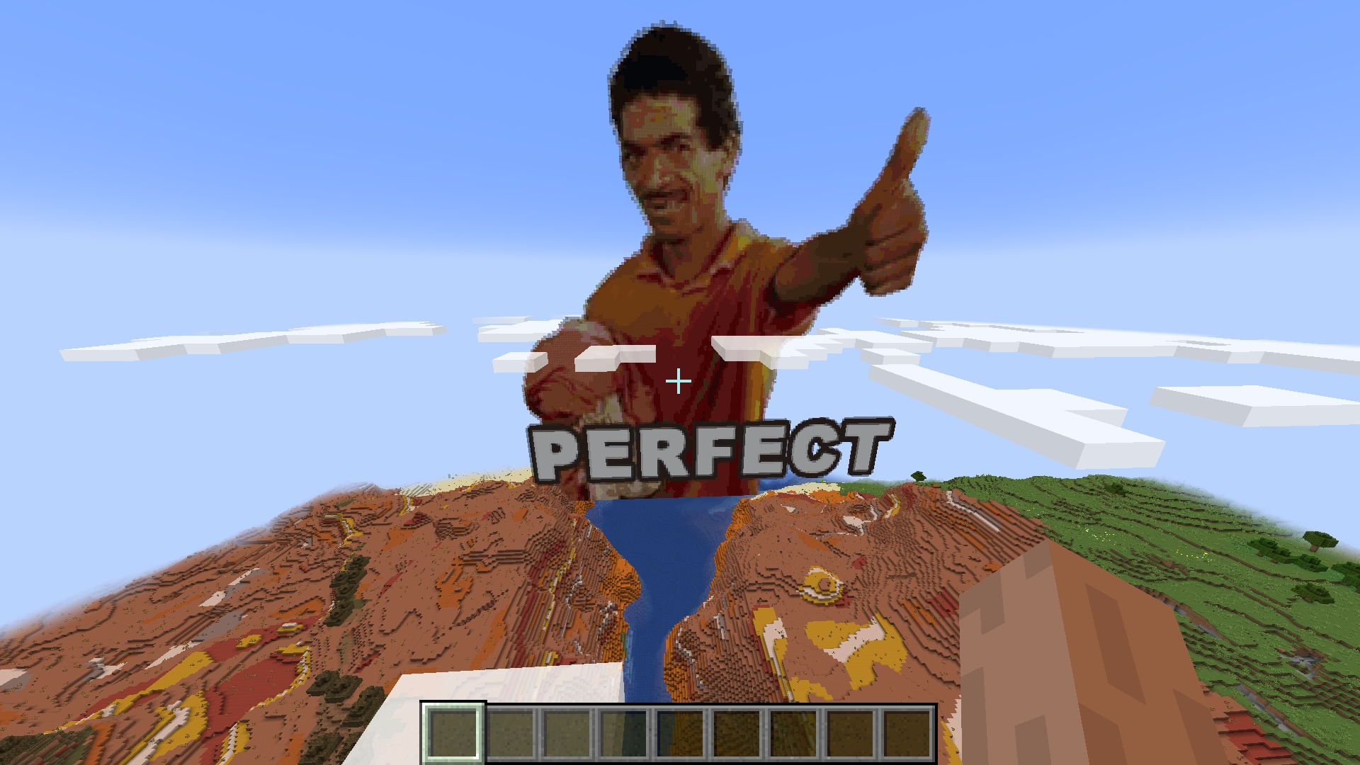 Beautiful view of the full image made up entirely just out of existing minecraft blocks
