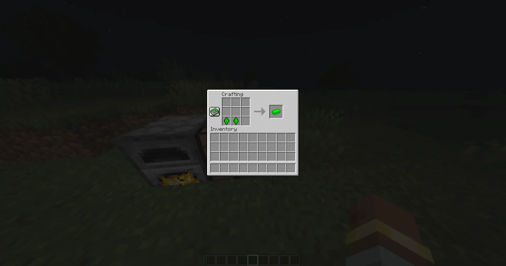 Emerald Ingot gets crafted