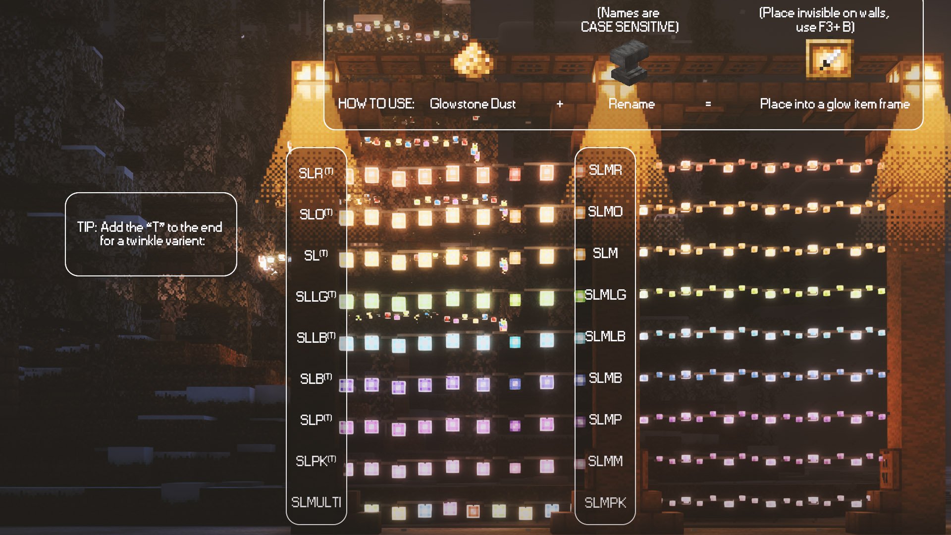 Names for dyed strings