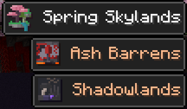 the performance in different biomes