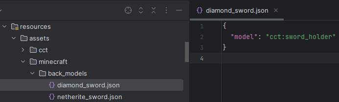 Example of code to put in the new json file