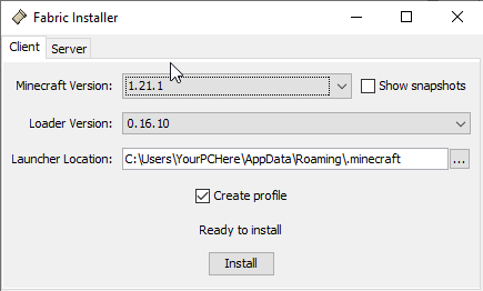 how to install Fabric