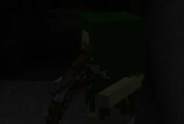 A screenshot of a green hooded elder skeleton.