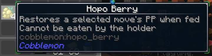 Screenshot of berry tooltip