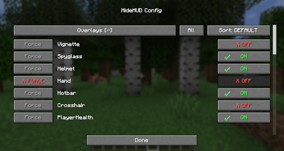 Overlay config