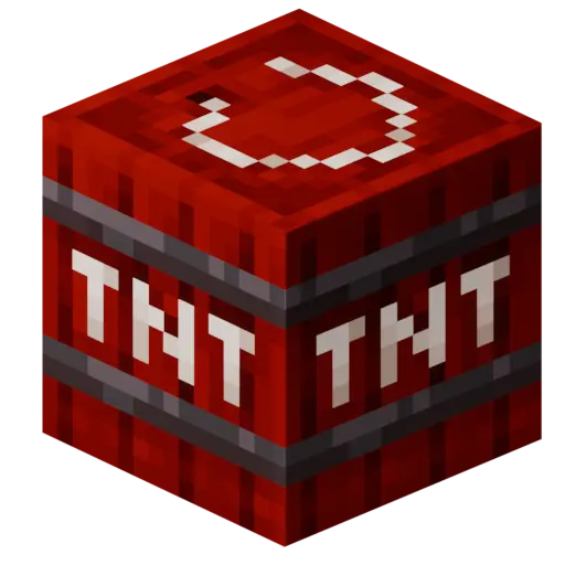 Rendered image of the TNT block on blender