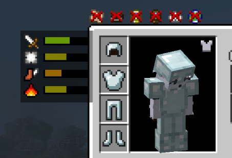 An image of silver armor within the player's inventory.