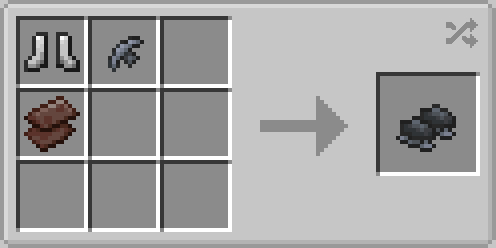 The Image shows how to craft Ice Skates