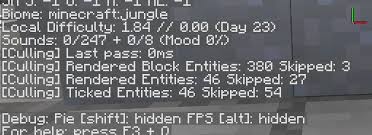 f3 menu showing entities being culled