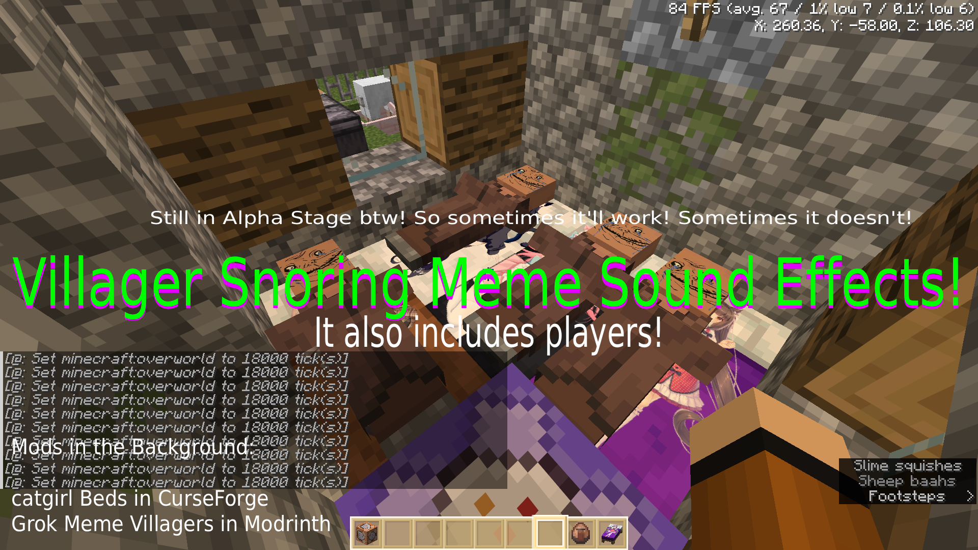 Amazing Screenshot of Villagers sleeping lmao!