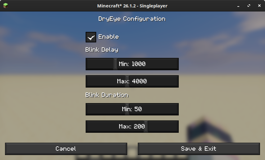 Configuration Screen