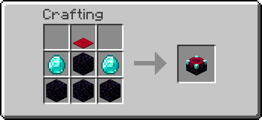 Modified enchanting table recipe.