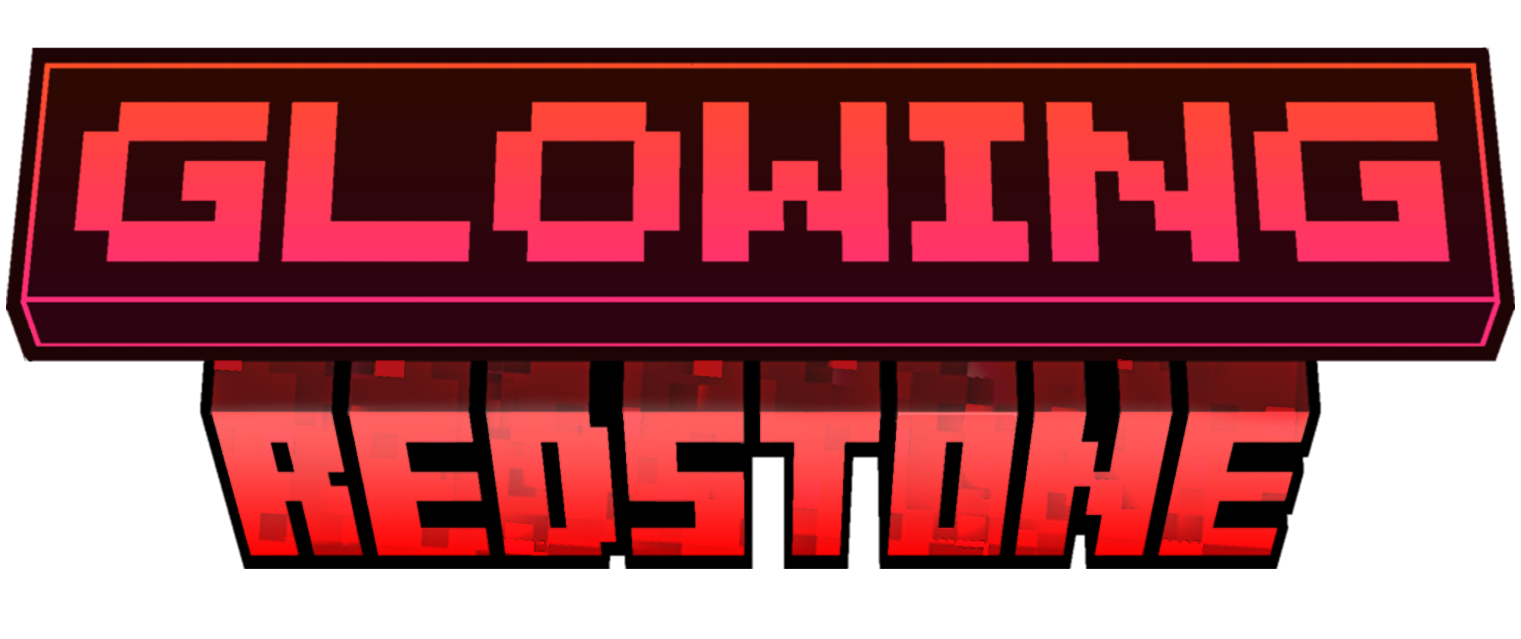 Надпись Glowing Redstone | Text Glowing Redstone