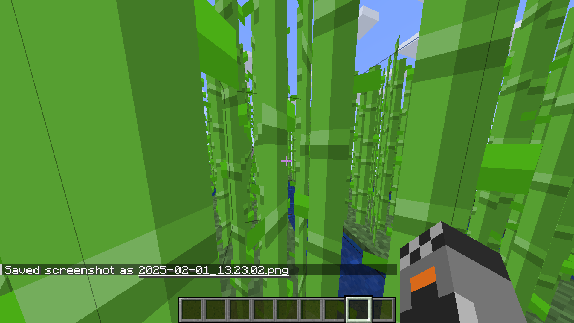 There's a creeper in the sugar cane(without the texture pack).