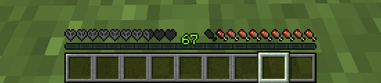 Fake texture pack that changes the color of hearts to hardcore gray