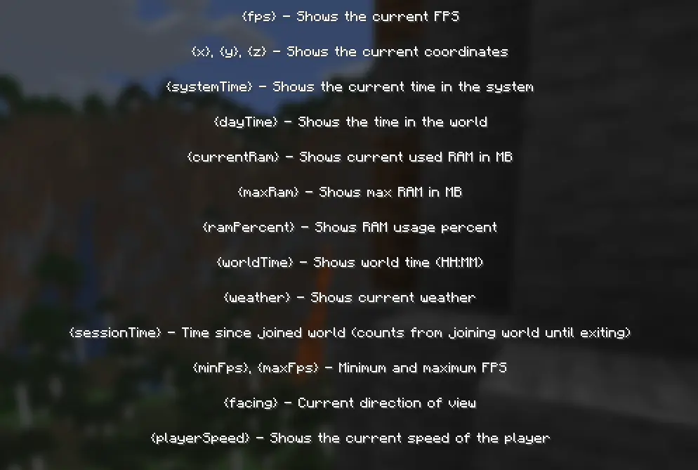 New placeholders