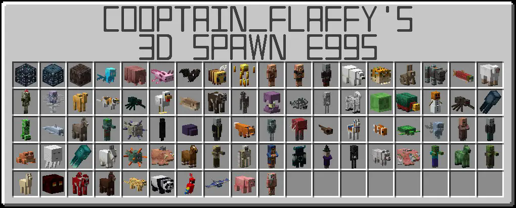 All Spawn Eggs in GUI