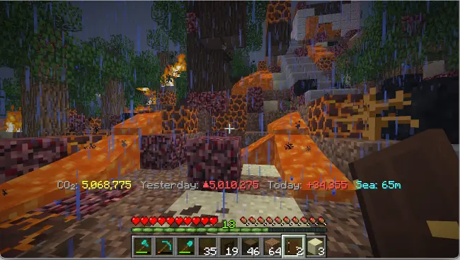 A flaming hellscape. CO2 levels are in the 5 million range
