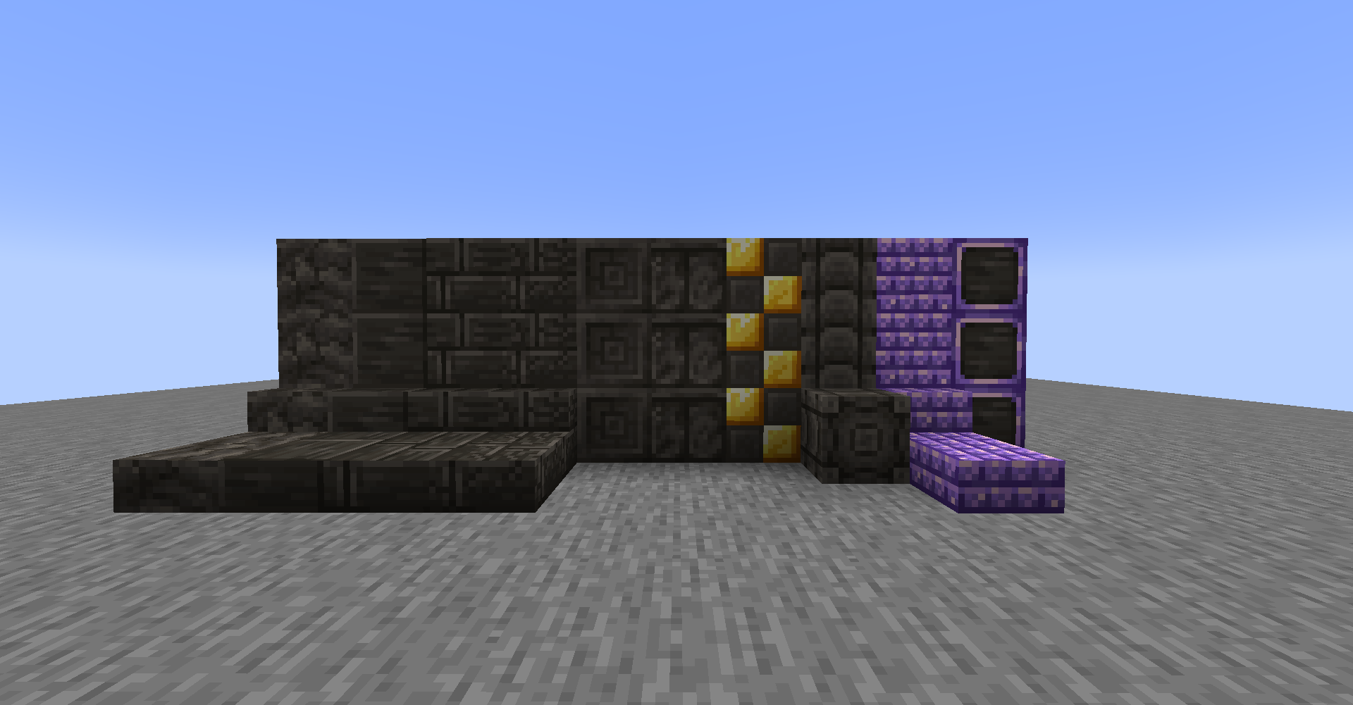 Crystallite blocks and few amethyst blocks