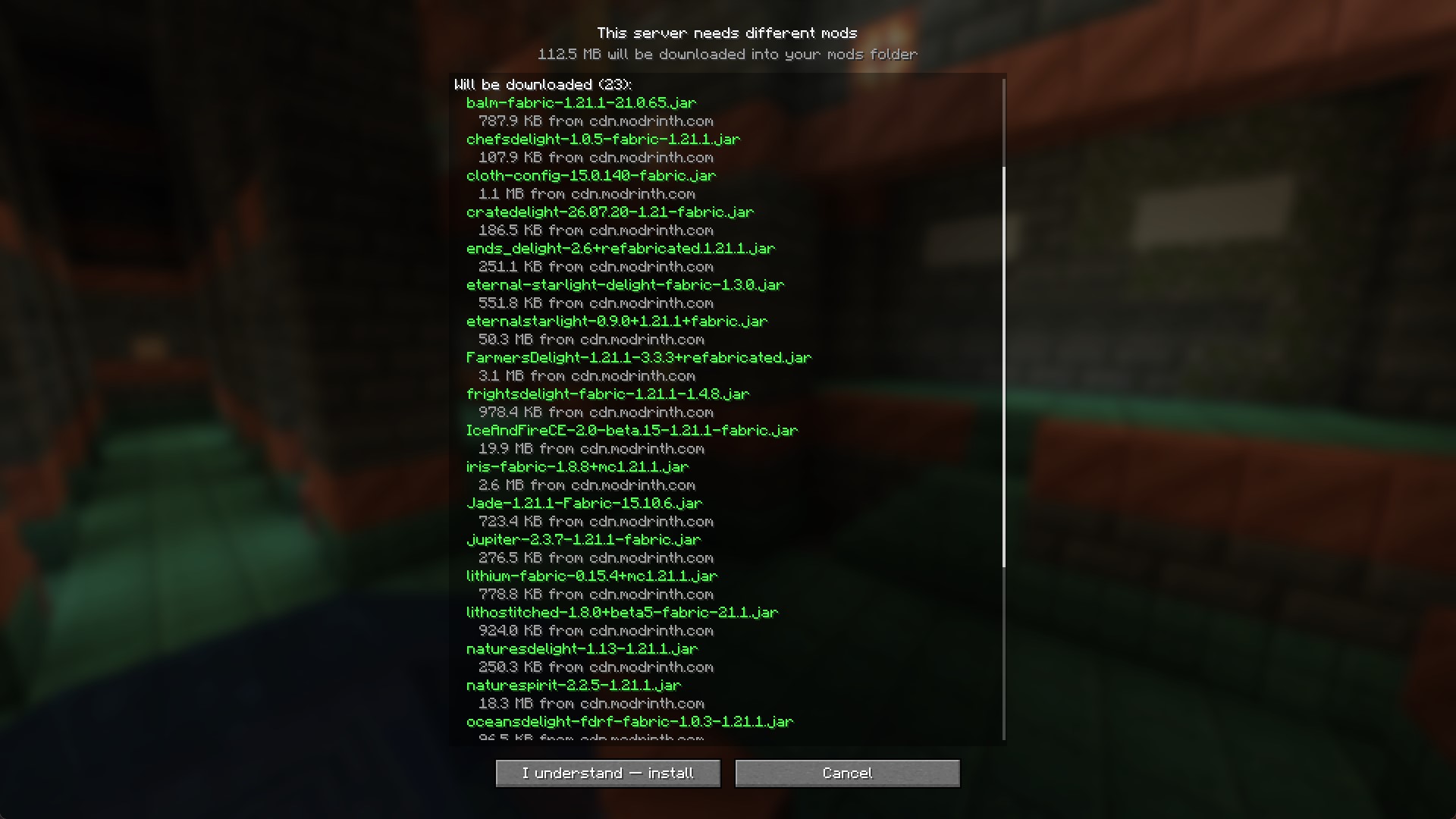 Download confirm
