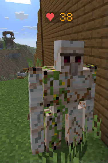 Damaged irongolem with a healthbar