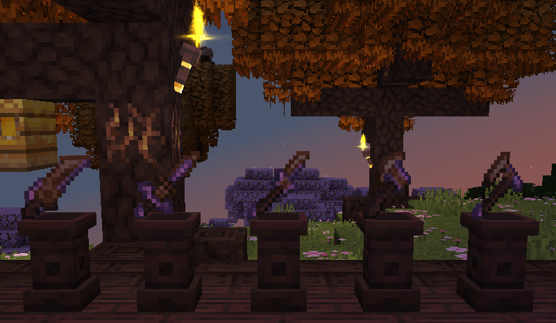 A set of 5 Runic Weapons on pedestals.