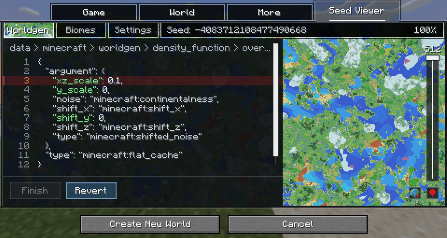 Worldgen editor
