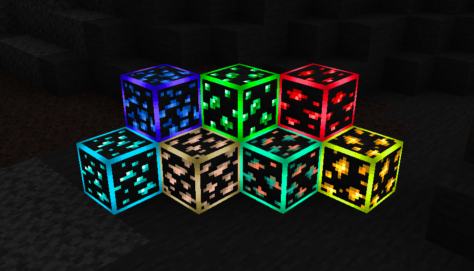 shiny ores