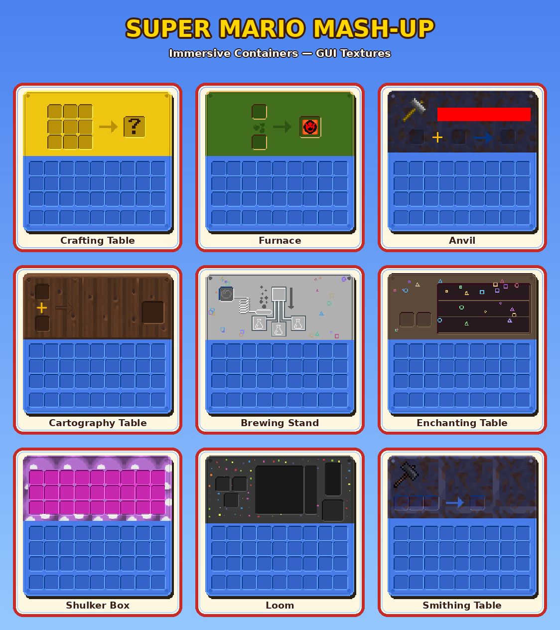 Collage of some of the containers included