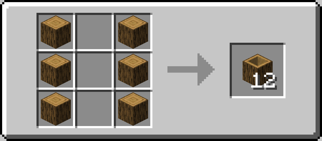 hollow log crafting recipe