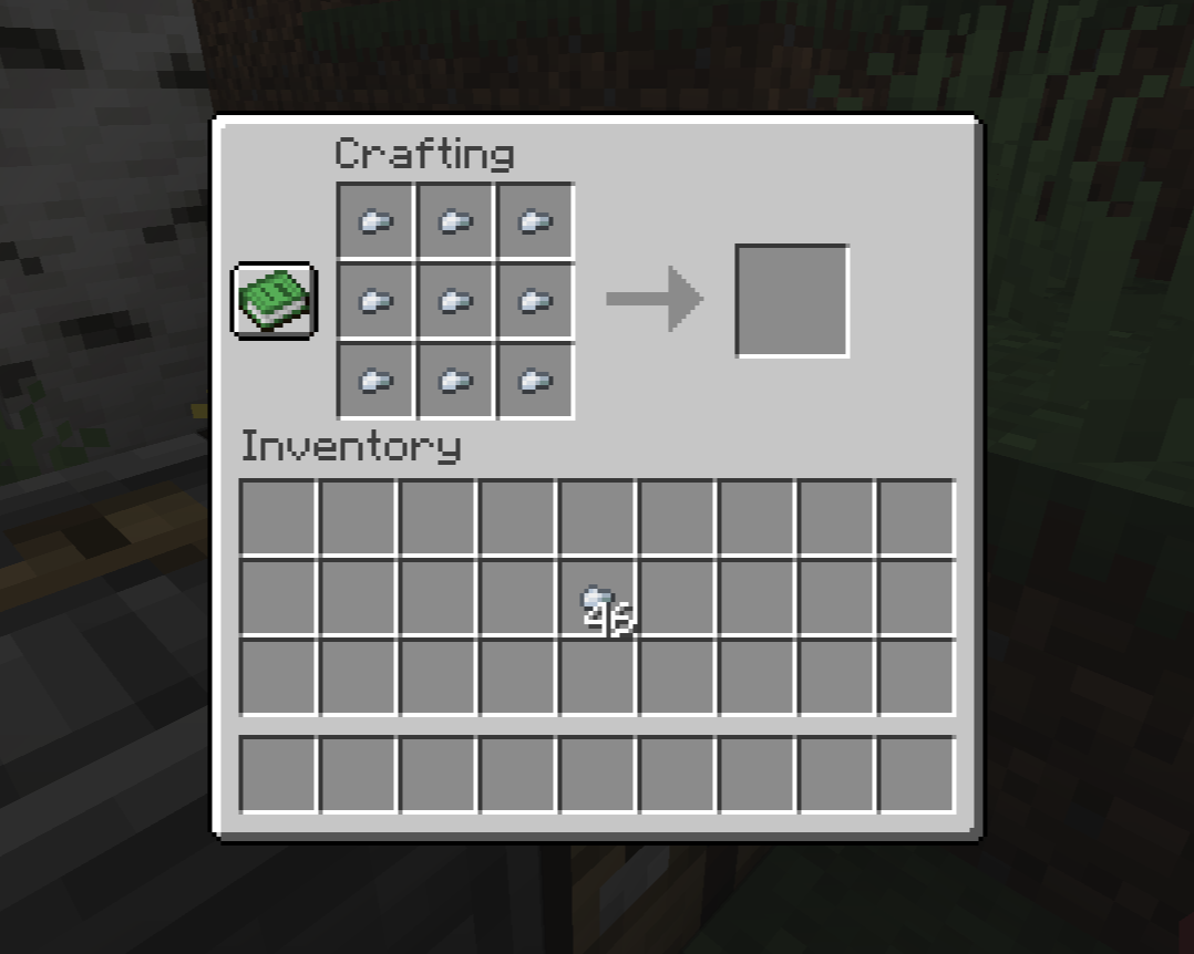Restricted crafting of iron ingots
