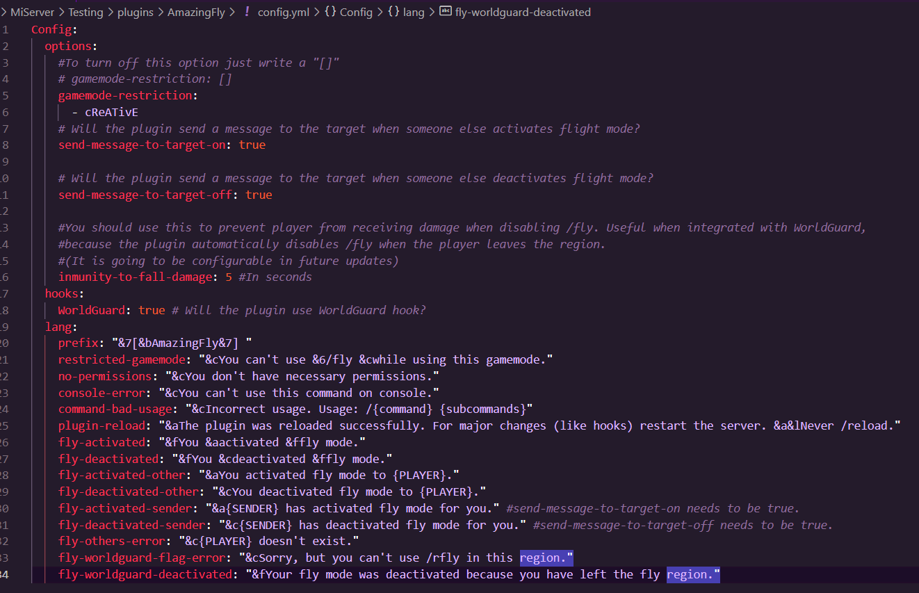 Config file