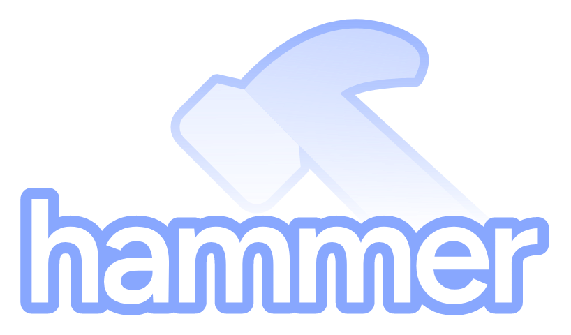 hammer logo with text saying hammer