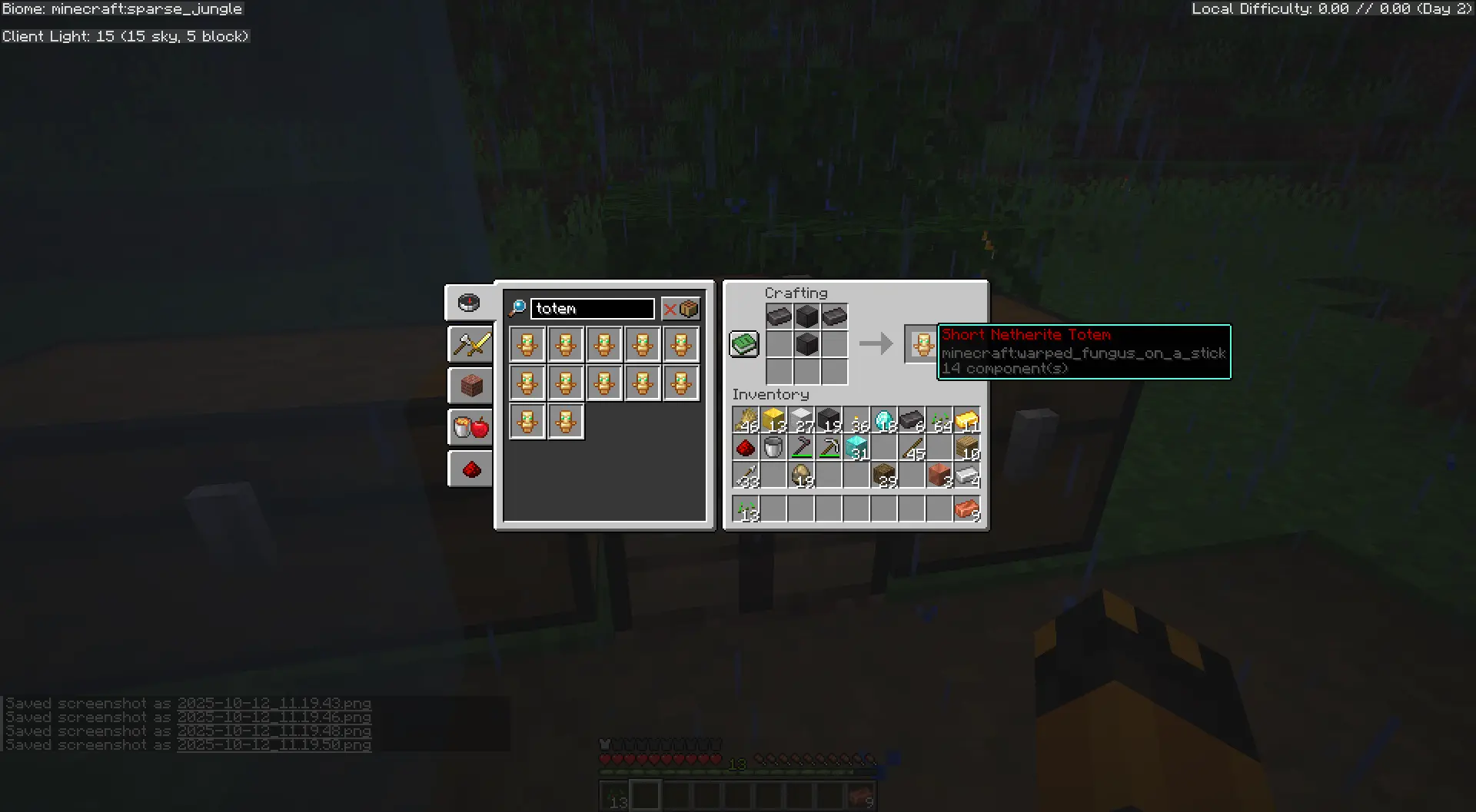 Netherite Totem Short Recipe