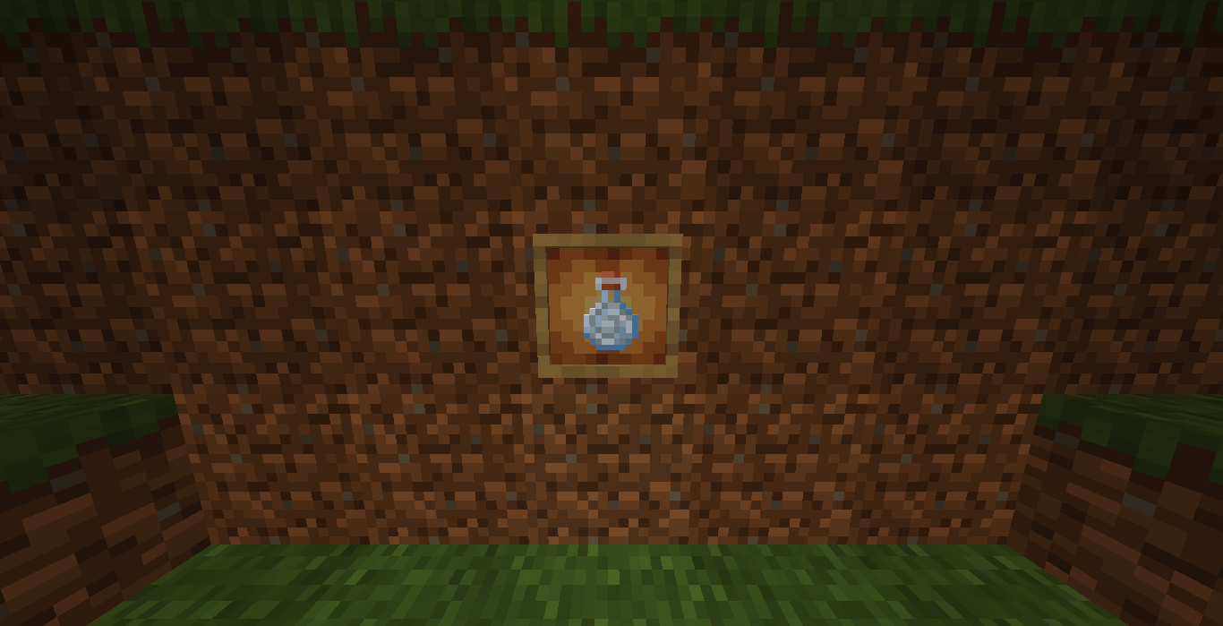 A Spirit in a Bottle in an item frame