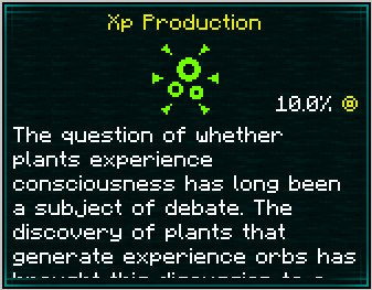 Trait Encyclopedia entry: Xp Production