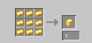 the crafting for amber block. all amber ingots